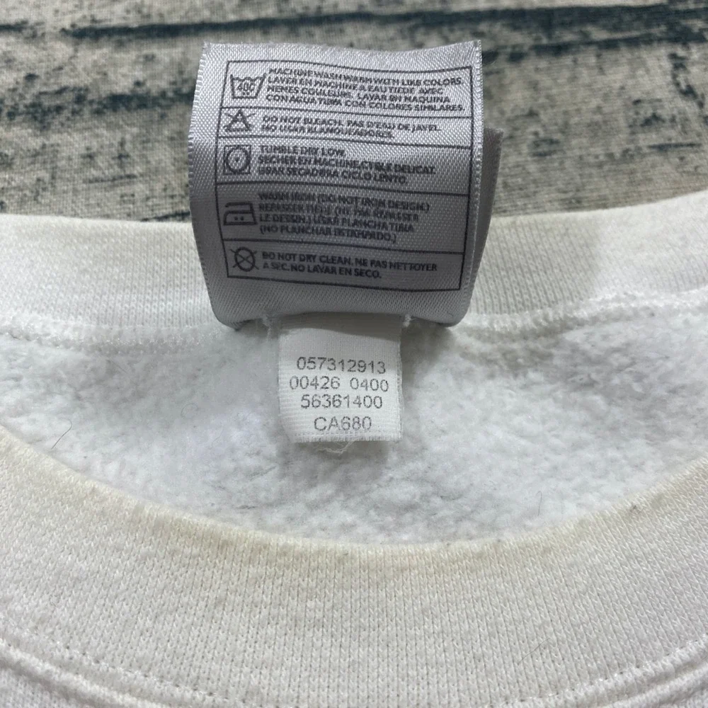 Nike Mens‎ Y2K Mini Spellout Vtg Sweatshirt XL Pullover White Side Logo Crewneck